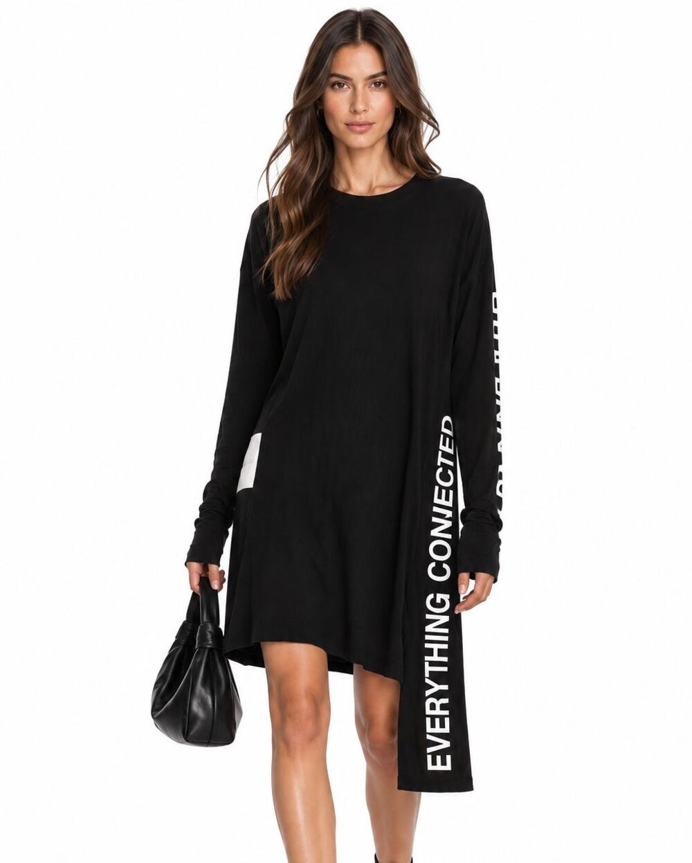Barbara í Gongini Copenhagen Fall Runway Black Avant Garde Dress NWT Size 42